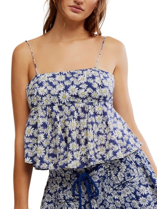 Free People Tops - Free People Mia Printed Tank Bellweather Combo Size Small